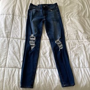 American Eagle 360 Next Level stretch dark wash ripped jeans